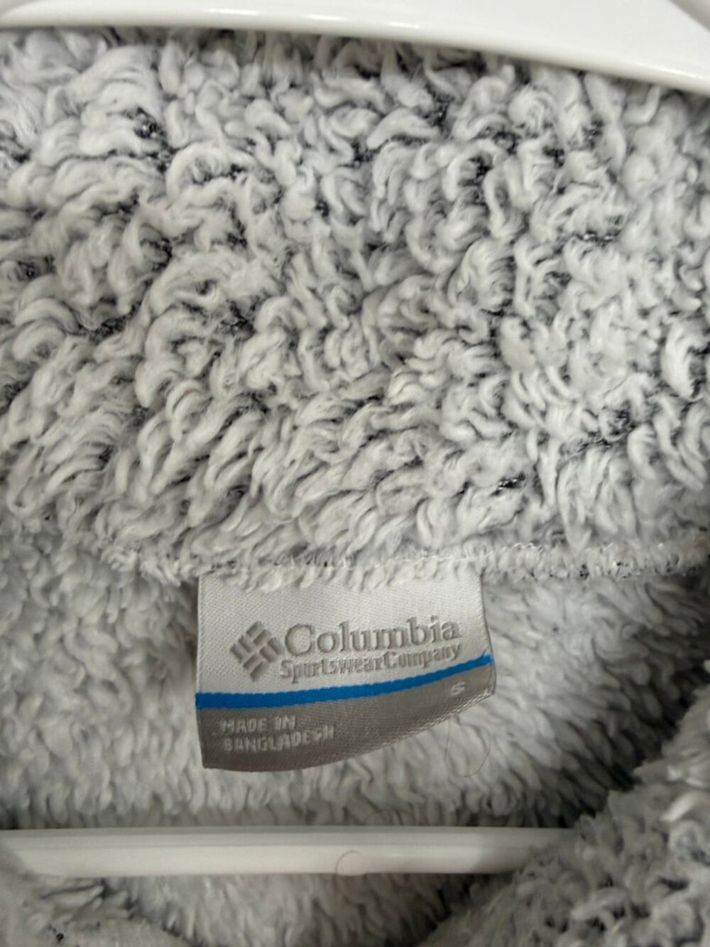 Columbia Gray High Pile Sherpa Fleece Full Zip Jacket Women’s S - Picture 4 of 6